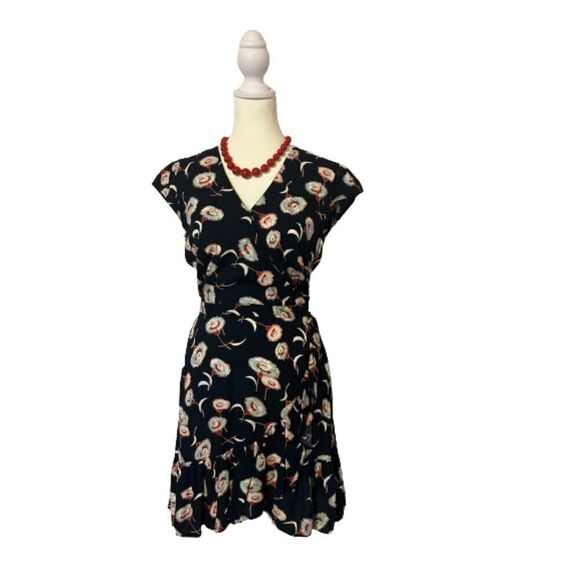 J. Crew Mercantile Sleeveless Navy Floral Dress Size 00 - Picture 1 of 8